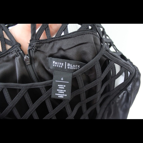 WHBM | Black Chiffon Long Sleeve Dress - Picture 6 of 7